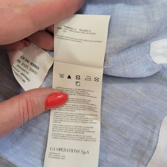 New Armani Junior Linen boys shirt size 2T - Picture 10 of 12